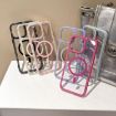iPhone 14 Pro MagSafe Case with Large Lens Hole & Rhinestone Frame - Rose Gold - 2