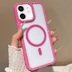 iPhone 11 MagSafe Case Rose Gold Rhinestone Frame Large Lens Hole - 1