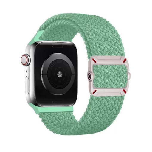 Apple Watch Band 46/49/45/44mm Double Loop Nylon Braid Pistachio Green - 1