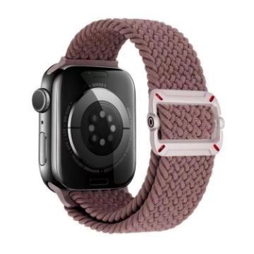 Apple Watch Band 46/49/45/44mm Double Loop Nylon Braid Smoky Purple - 1