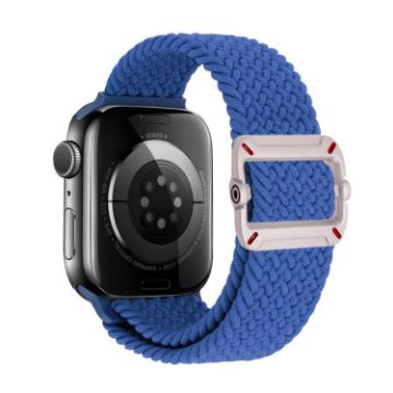 Apple Watch Band 46/49/45/44mm Double Loop Nylon Braid - Cold Sea Blue - 1