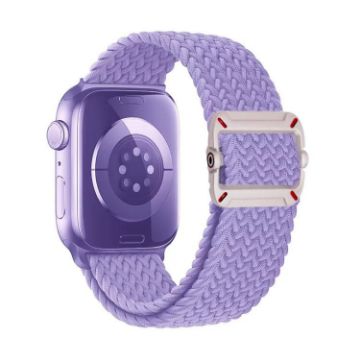 Apple Watch Band 42/41/40/38mm Double Loop Nylon Braid Lavender - 1