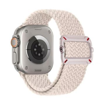 Apple Watch Band 42/41/40/38mm Double Loop Nylon Braid - Starlight White - 1