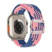 Apple Watch Band 42/41/40/38mm Double Loop Nylon Braid (Z Blue Pink) - 1