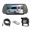 7" IPS HD Screen AHD Touch Button Car Rearview Camera Monitor Kit Black - 1