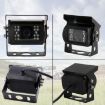7" IPS HD Screen AHD Touch Button Car Rearview Camera Monitor Kit Black - 7