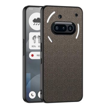 GKK Skin Feel Leather Nylon Phone Case for Nothing Phone 3a - Brown - 1