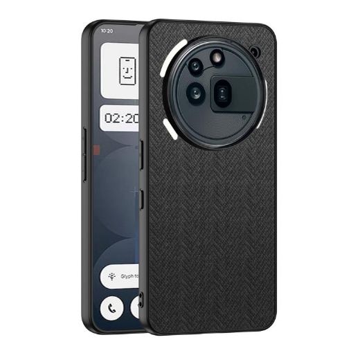 GKK Skin Feel Leather Nylon Case for Nothing Phone 3a Pro (Black) - 1