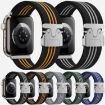 Apple Watch 38/40/41/S10 42mm Green White Nylon Braided Band - 2
