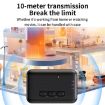 2 in 1 Car Bluetooth AUX Receiver Transmitter Audio Adapter - Black - 5