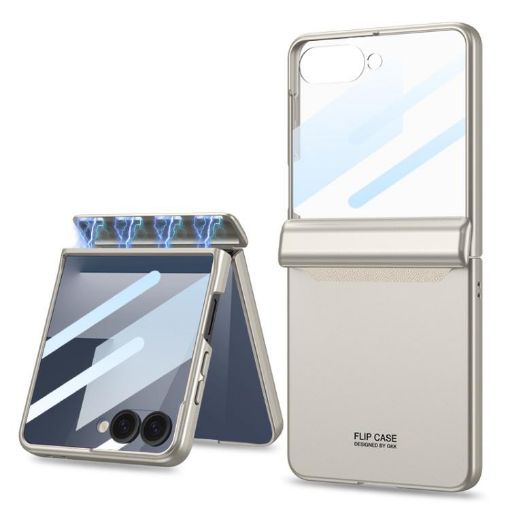 Samsung Galaxy Z Flip7 5G GKK Magnetic Full Coverage Case Titanium Grey - 1