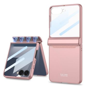 Samsung Galaxy Z Flip7 5G Pink Magnetic Full Coverage Phone Case GKK - 1
