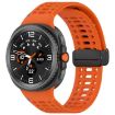 Samsung Galaxy Watch 8/8 Classic Magnetic Black Buckle Silicone Band Orange - 1