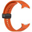 Samsung Galaxy Watch 8/8 Classic Magnetic Black Buckle Silicone Band Orange - 4