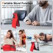 Samsung Galaxy Z Fold5 Red Leather Case with Card Holder & Tempered Film - 4