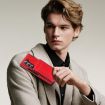 Samsung Galaxy Z Fold7 Red Leather Case with Card Holder & Tempered Film - 8