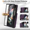 Samsung Galaxy Z Fold4 Leather Case with Card Holder & Tempered Film - 7