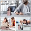 Samsung Galaxy Z Fold3 Rose Gold Leather Case with Card Holder & Film - 4