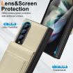 Samsung Galaxy Z Fold3 Beige Leather Case with Card Holder & Film - 5