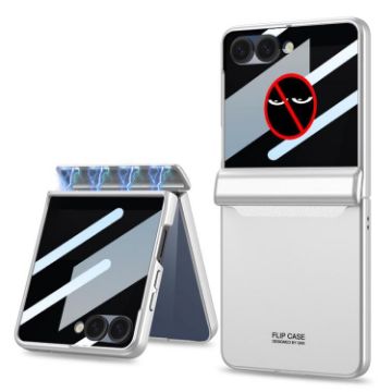 Samsung Galaxy Z Flip7 5G Silver Magnetic Privacy Case Full Coverage - 1