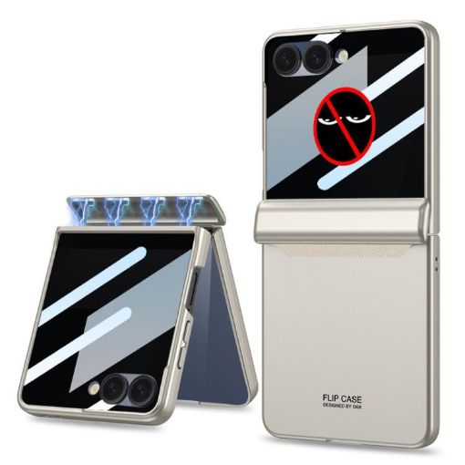 Samsung Galaxy Z Flip7 5G Case - GKK Privacy Film, Magnetic, Titanium Grey - 1