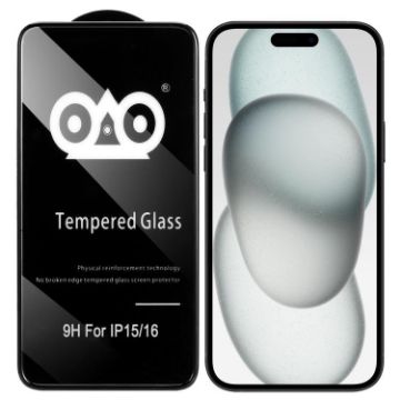 iPhone 16/15 Shockproof Edge Airbag Tempered Glass Film - 1