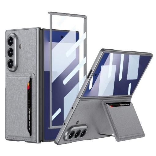 Samsung Galaxy Z Fold7 5G GKK Ultra-thin Leather Case with Card Slots - 1