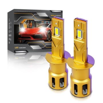 H1 2pcs 35W 3000LM 6500K IP68 Waterproof Car LED Headlight Bulb Gold - 1