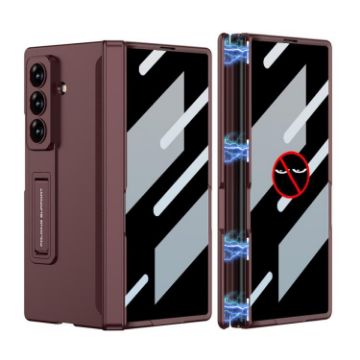 Samsung Galaxy Z Fold7 5G Wine Red Magnetic Privacy Case Full Cover - 1