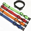 Reflective Pet Collar & Leash Set, Waterproof, Black Buckle, Size L, Red - 4