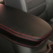 Toyota RAV4 2000 Armrest Box Leather Cover - Black Red - 1