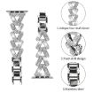 Apple Watch Band 38/40/41/S10 42mm 20mm Diamond Metal Silver - 3