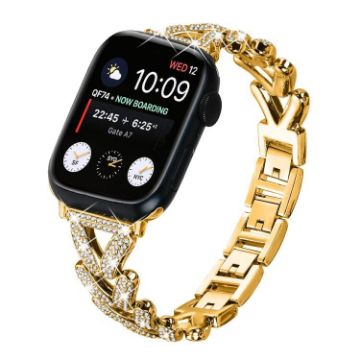 Apple Watch Band Gold - 38/40/41/S10 42mm 20mm Twist Diamond Metal - 1