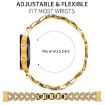 Samsung Galaxy Watch FE/7/6/5/4 Classic 20mm Gold Diamond Metal Band - 2