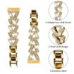 Fitbit Versa 4/3/Sense 2 Gold Diamond Metal Watch Band 20mm Small - 3