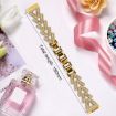 Fitbit Versa 4/3/Sense 2 Gold Diamond Metal Watch Band 20mm Small - 4