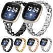Fitbit Versa 4/3/Sense 2 Gold Diamond Metal Watch Band 20mm Small - 6