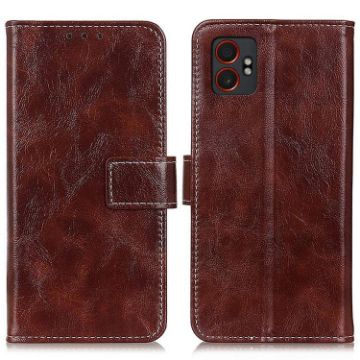 Samsung Galaxy XCover7 Pro Leather Case - Retro Crazy Horse Texture Brown - 1