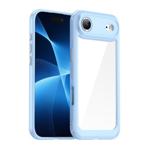 iPhone 17 Air Colorful Series Blue Acrylic TPU Phone Case - 1