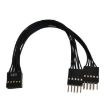2 in 1 9 Pin USB Adapter Extension Cable for Desktop Motherboard (Black) - 1