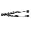 2 in 1 9 Pin USB Adapter Extension Cable for Desktop Motherboard (Black) - 2