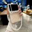 Huawei Pura X White Phone Case - Side Buckle Axis Pearlescent Shell Texture - 4