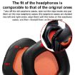 ASUS ROG Strix 7.1 Earpads Replacement - Black Grey Football Net Fabric - 5