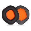 Snap-on Replacement Earpads for ASUS ROG Strix 7.1 - Black Orange Fabric - 1