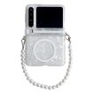 Huawei Pura X MagSafe Phone Case with Bracelet - Beige Pearlescent Shell - 1