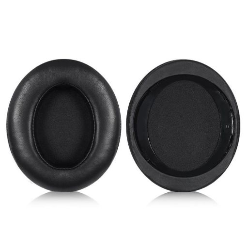 Lambskin Earphone Earpads for Philips SHP9500 - 2 Pack (Black) - 1
