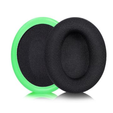 Replacement Earpads for Razer Kaira, 2pcs, Football Net Fabric, Black Green - 1