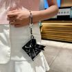 Samsung Galaxy Z Flip5 Case Glitter Dots Pattern with Bow Bracelet Black - 5