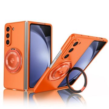 Samsung Galaxy Z Fold5 Orange MagSafe Rotation Holder PC Case - 1