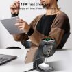 Yesido DS25 3-in-1 Foldable Magnetic Wireless Charger - Black - 3